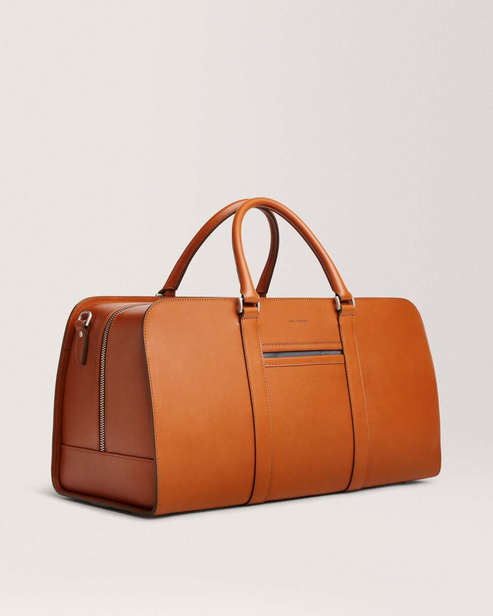 Carl Friedrik Palissy Weekender Smooth Leather 30L Cognac NEW Authentic
